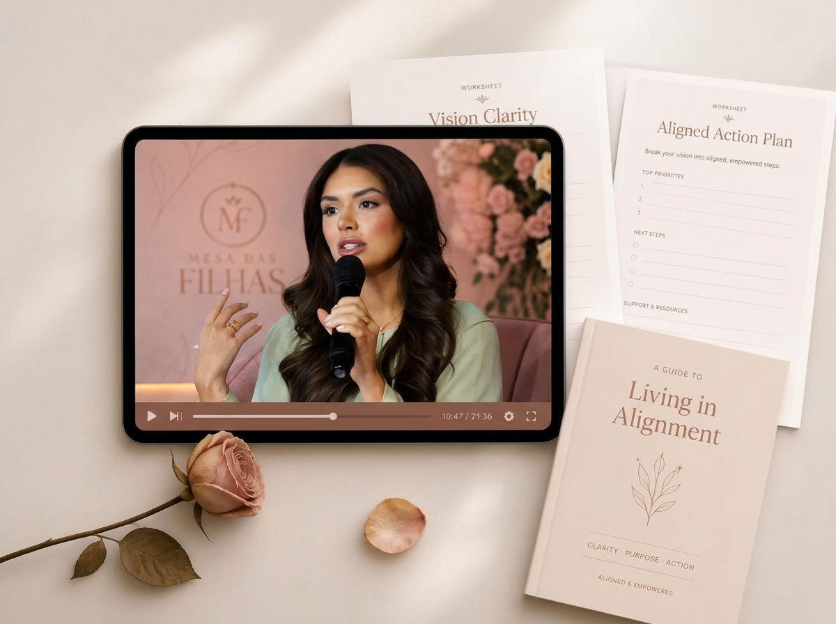Mockup das aulas, checklist e Diário da Transformação